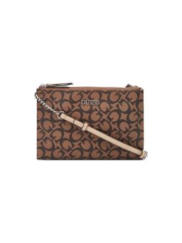 Guess - Brown Pvc Printed Slingbag