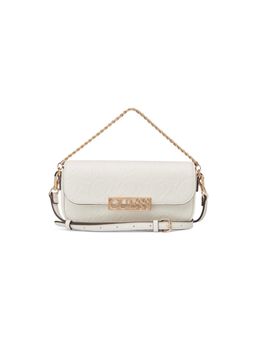 Guess - White Pu Textured Slingbag with Detachable Strap