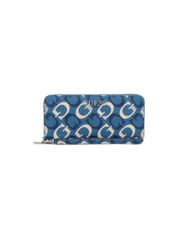 Guess - Blue Pvc Printed Wallet
