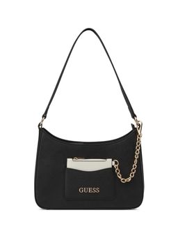 Guess - Black Pvc Solid Handbag