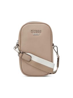 Guess - Beige Pvc Solid Crossbody Bag
