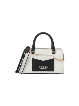 Guess - White Pvc Solid Handbag with Detachable Strap