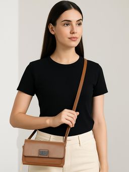 ESBEDA - Tan Pu Solid Slingbag with Detachable Strap