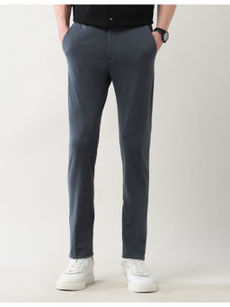 Arrow Newyork - Mens Grey Slim Fit Knitted Autoflex Trouser