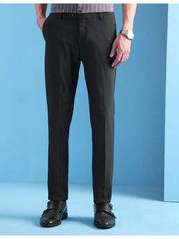 Arrow - Mens Charcoal Mid Rise Slim Fit Velocity Trouser