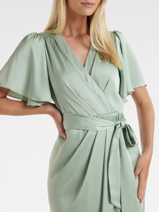 forever new carolina satin midi dress Carolina Satin Midi Dress in Pink - Size 4 to 16
