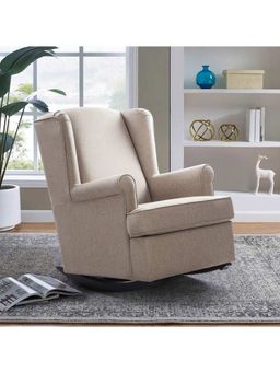 HomeTown - Faith Fabric Rocking Chair in Beige Colour