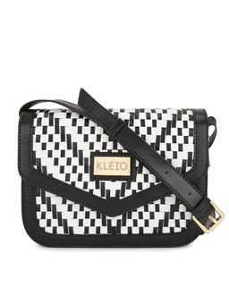 KLEIO - Twin Colored Weaved Crossbody Sling Handbag