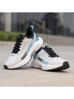 Red Tape - ETPU Men Textured White & Sky Blue Walking Shoes