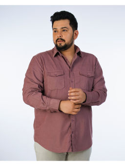 UNSIZED - Mens Casual Shirt Solid Purple