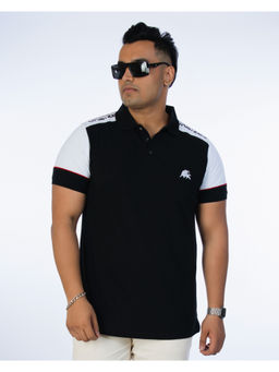 UNSIZED - Mens Fashion Polo T-Shirt Solid Black