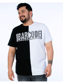 UNSIZED - Mens Fashion T-Shirt Colorblock Black