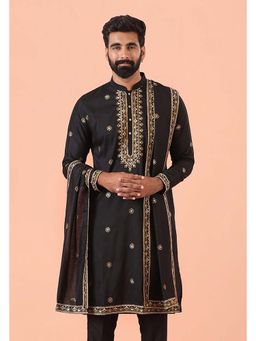 KISAH - Men Black Floral Stole