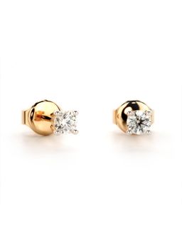 Valanova - Hallmarked 9K Rose Gold and Certified Lab Grown Diamond 0.19Cts Stud Earrings Vse0001R020