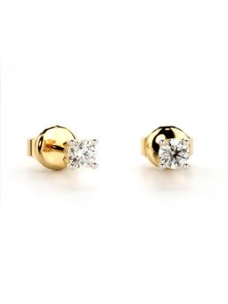 Valanova - Hallmarked 9K Yellow Gold and Certified Lab Grown Diamond 0.19Cts Stud Earrings Vse0001R020