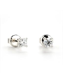 Valanova - Hallmarked 9K White Gold and Certified Lab Grown Diamond 0.31Cts Stud Earrings Vse0001R030