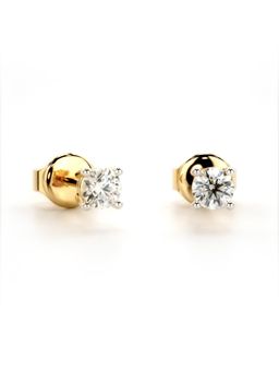 Valanova - Hallmarked 9K Yellow Gold and Certified Lab Grown Diamond 0.31Cts Stud Earrings Vse0001R030