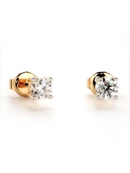 Valanova - Hallmarked 9K Rose Gold and Certified Lab Grown Diamond 0.50Cts Stud Earrings Vse0001R050