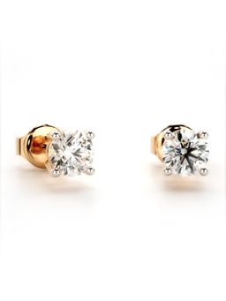 Valanova - Hallmarked 9K Rose Gold and Certified Lab Grown Diamond 0.80Cts Stud Earrings Vse0001R080