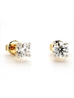 Valanova - Hallmarked 9K Yellow Gold and Certified Lab Grown Diamond 0.80Cts Stud Earrings Vse0001R080