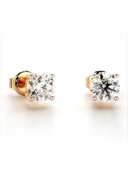 Valanova - Hallmarked 9K Rose Gold and Certified Lab Grown Diamond 1.00Cts Stud Earrings Vse0001R100