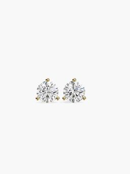 Valanova - Hallmarked 9K Yellow Gold and Certified Lab Grown Diamond 0.50Cts Stud Earrings Vse0002R050