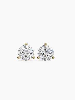 Valanova - Hallmarked 9K Yellow Gold and Certified Lab Grown Diamond 1.00Cts Stud Earrings Vse0002R100