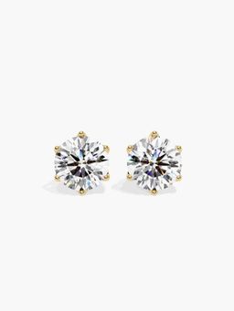 Valanova - Hallmarked 9K Yellow Gold and Certified Lab Grown Diamond 2.05Cts Stud Earrings Vse0003R200