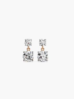 Valanova - Hallmarked 9K Rose Gold and Certified Lab Grown Diamond 0.65Cts Drop Earrings Vse0004R050