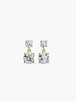 Valanova - Hallmarked 9K Yellow Gold and Certified Lab Grown Diamond 0.65Cts Drop Earrings Vse0004R050