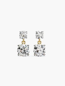 Valanova - Hallmarked 9K Yellow Gold and Certified Lab Grown Diamond 1.25Cts Drop Earrings Vse0004R100