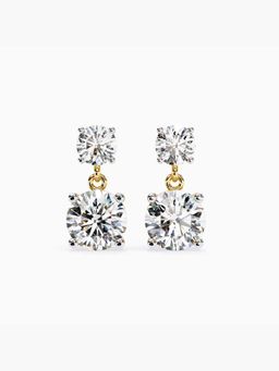 Valanova - Hallmarked 9K Yellow Gold and Certified Lab Grown Diamond 1.95Cts Drop Earrings Vse0004R150