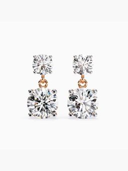 Valanova - Hallmarked 9K Rose Gold and Certified Lab Grown Diamond 2.52Cts Drop Earrings Vse0004R200