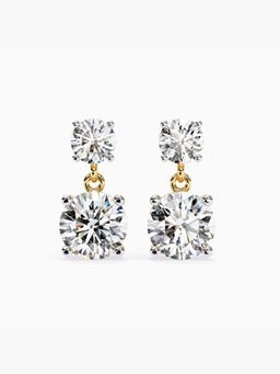 Valanova - Hallmarked 9K Yellow Gold and Certified Lab Grown Diamond 2.52Cts Drop Earrings Vse0004R200