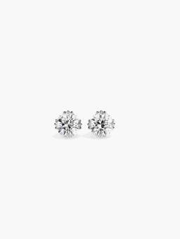 Valanova - Hallmarked 9K White Gold and Certified Lab Grown Diamond 0.50Cts Stud Earrings Vse0005R050