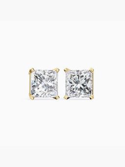 Valanova - Hallmarked 9K Yellow Gold and Certified Lab Grown Diamond 1.00Cts Stud Earrings Vse0006P100