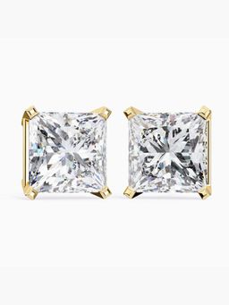 Valanova - Hallmarked 9K Yellow Gold and Certified Lab Grown Diamond 4.00Cts Stud Earrings Vse0006P400