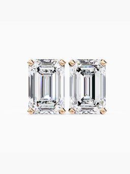 Valanova - Hallmarked 9K Rose Gold and Certified Lab Grown Diamond 3.00Cts Stud Earrings Vse0007E300