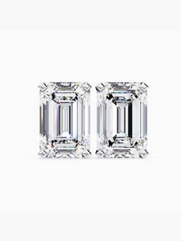 Valanova - Hallmarked 9K White Gold and Certified Lab Grown Diamond 3.00Cts Stud Earrings Vse0007E300