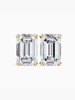Valanova - Hallmarked 9K Yellow Gold and Certified Lab Grown Diamond 3.00Cts Stud Earrings Vse0007E300