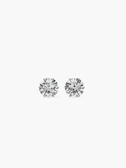 Valanova - Hallmarked 9K White Gold and Certified Lab Grown Diamond 0.50Cts Stud Earrings Vse0008R050