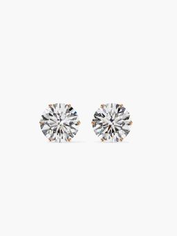 Valanova - Hallmarked 9K Rose Gold and Certified Lab Grown Diamond 1.50Cts Stud Earrings Vse0008R150