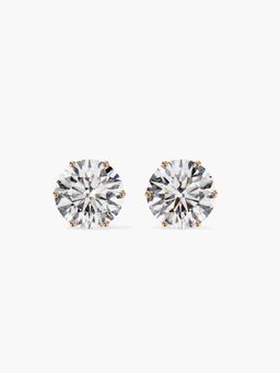 Valanova - Hallmarked 9K Rose Gold and Certified Lab Grown Diamond 2.00Cts Stud Earrings Vse0008R200