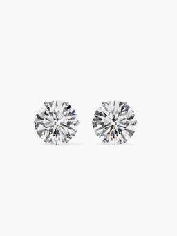 Valanova - Hallmarked 9K White Gold and Certified Lab Grown Diamond 2.00Cts Stud Earrings Vse0008R200