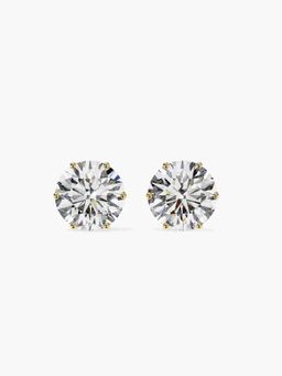 Valanova - Hallmarked 9K Yellow Gold and Certified Lab Grown Diamond 2.00Cts Stud Earrings Vse0008R200