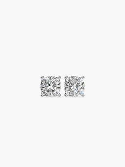 Valanova - Hallmarked 9K White Gold and Certified Lab Grown Diamond 0.50Cts Stud Earrings Vse0009U050