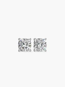 Valanova - Hallmarked 9K White Gold and Certified Lab Grown Diamond 1.00Cts Stud Earrings Vse0009U100