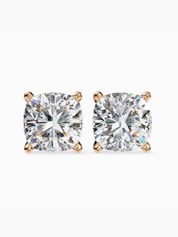 Valanova - Hallmarked 9K Rose Gold and Certified Lab Grown Diamond 4.00Cts Stud Earrings Vse0009U400