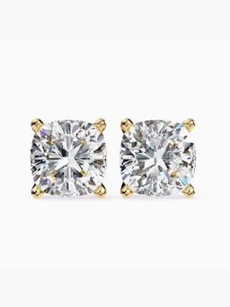 Valanova - Hallmarked 9K Yellow Gold and Certified Lab Grown Diamond 4.00Cts Stud Earrings Vse0009U400
