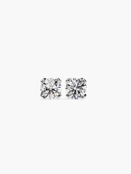 Valanova - Hallmarked 9K White Gold and Certified Lab Grown Diamond 0.50Cts Stud Earrings Vse0010R050